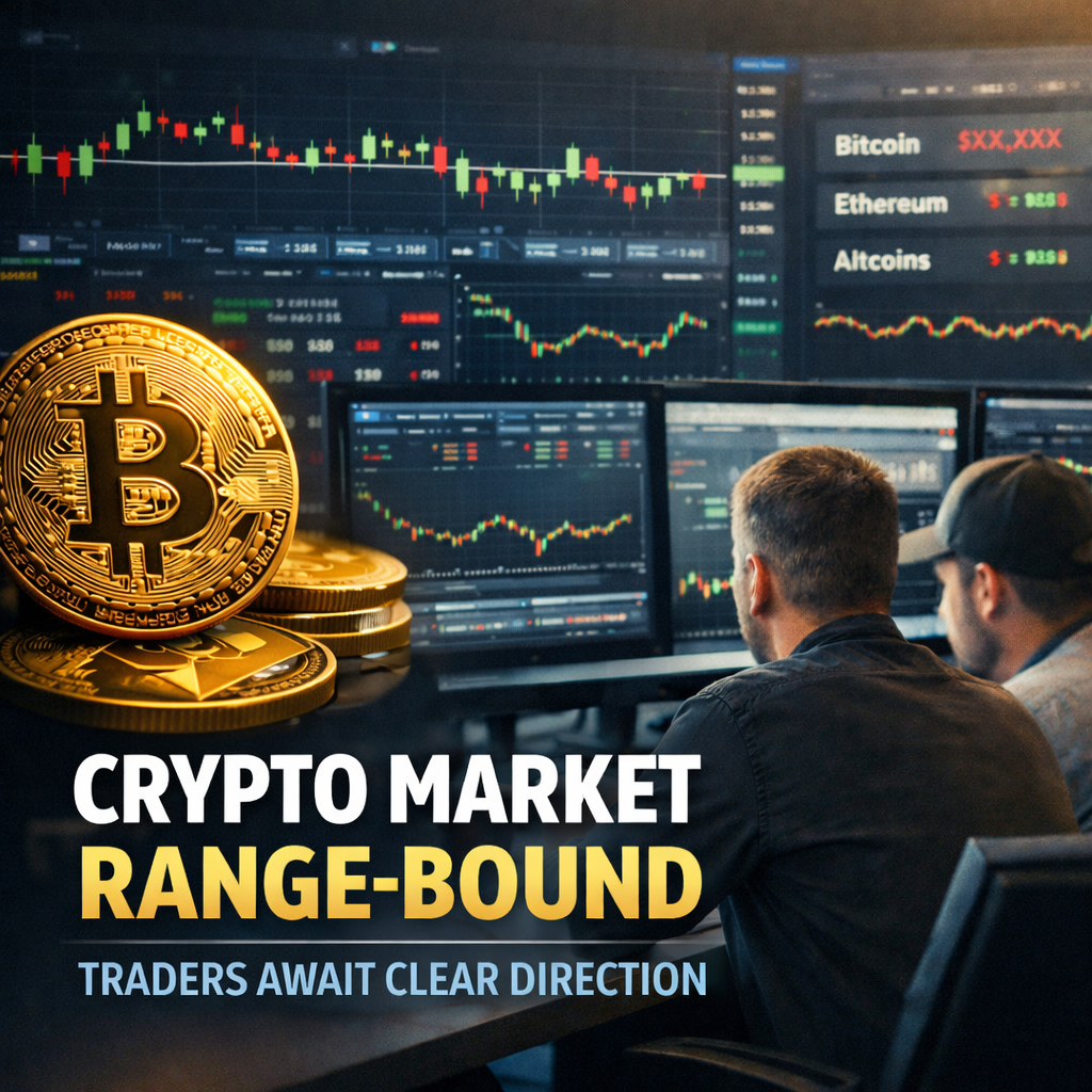crypto market range bound today with bitcoin and altcoins moving sideways